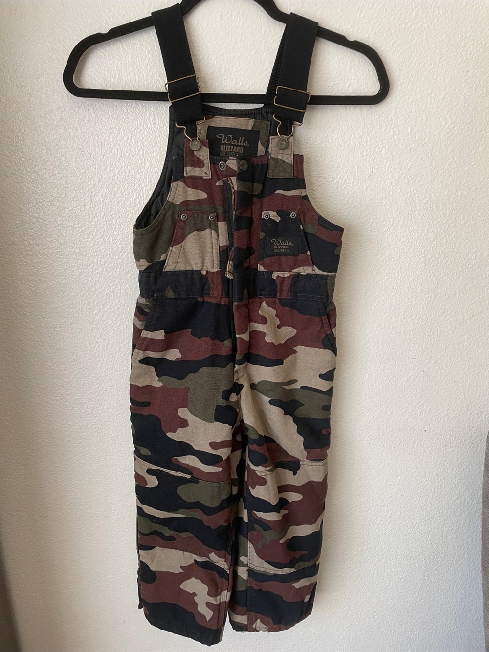 Walls Tough Wear Kids GROW Camouflage Insulated Bib Hunting CampOveralls